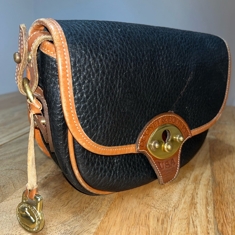 Dooney & Bourke Black Leather Calvary Trooper Crossbody